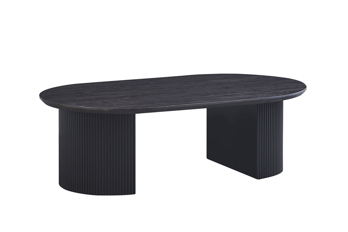 Table basse Lagos – Brun foncé, ovale 120 × 70 cm – vue 3