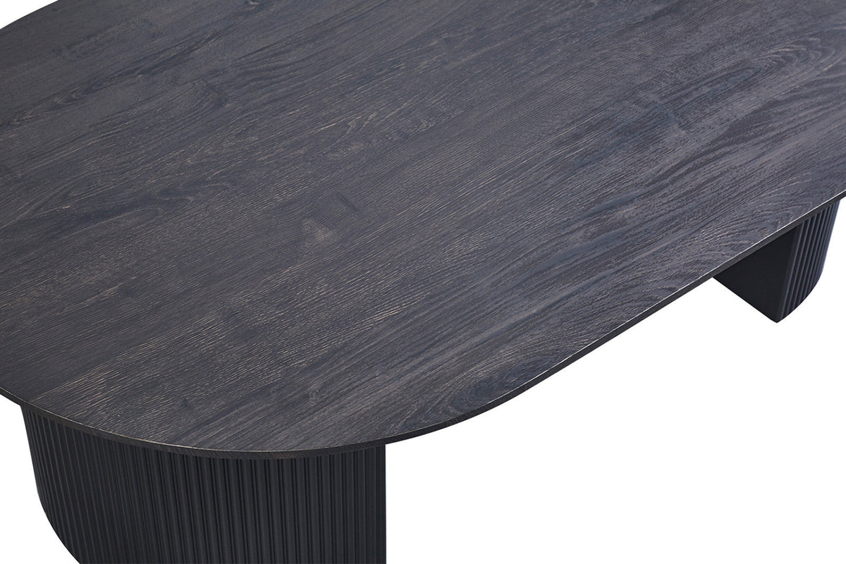 Table basse Lagos – Brun foncé, ovale 120 × 70 cm – vue 4