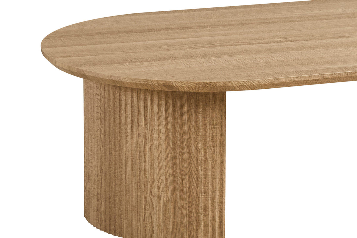 Table basse Lagos – Chêne naturel, ovale 120 × 70 cm – vue 5