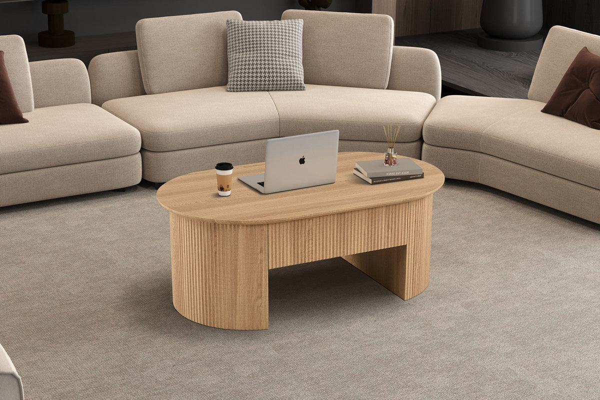 Table basse Lagos – Chêne naturel – vue 4