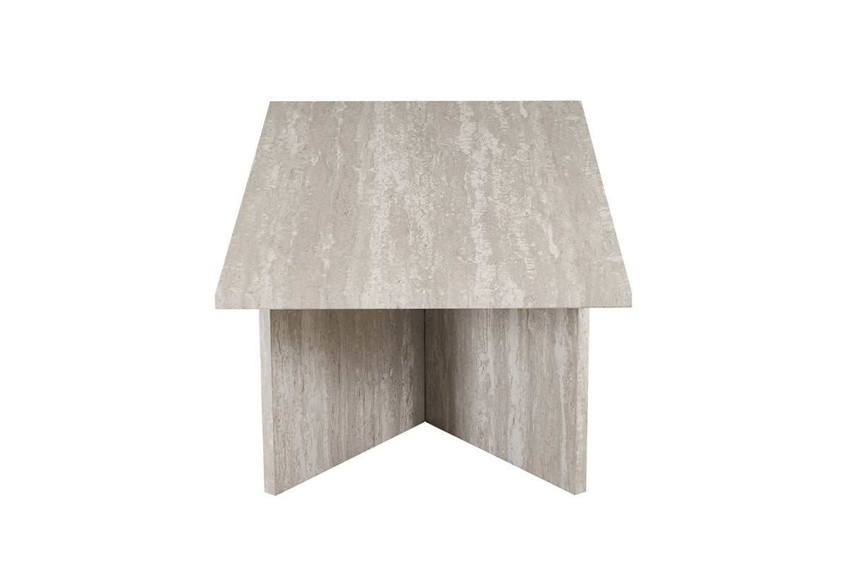 Table basse Litar – Travertin gris – vue 5