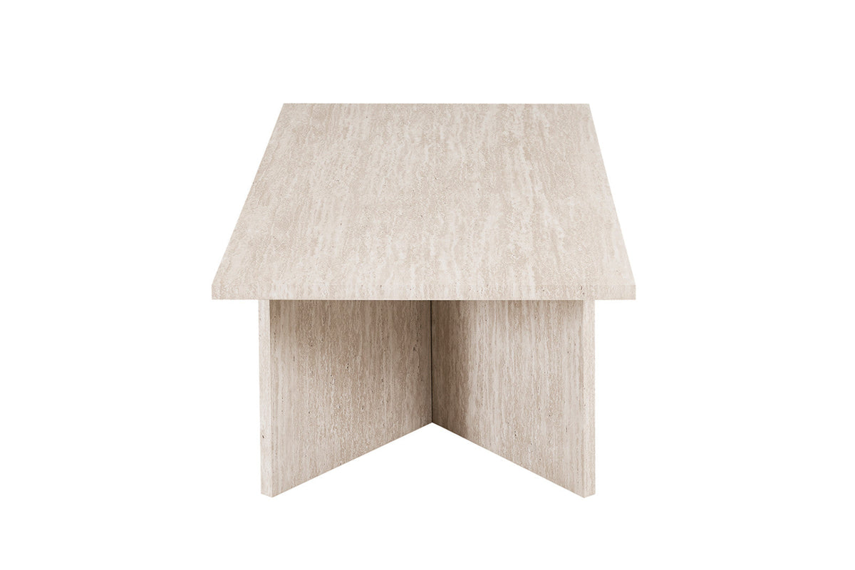 Table basse Litar – Travertin beige – vue 5