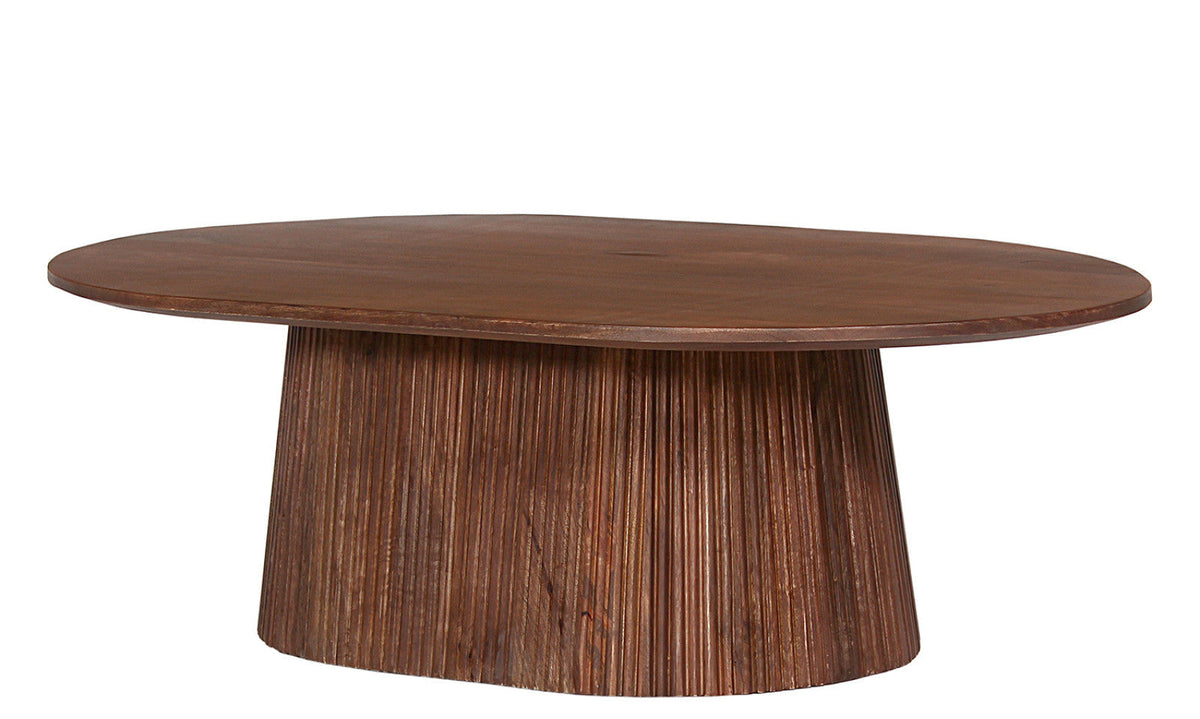 Table basse Miguel – Brun clair, ovale 120 × 70 cm – vue 4