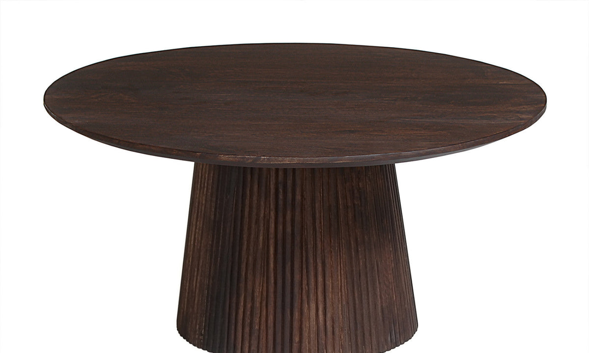 Table basse Miguel – Brun foncé, ronde Ø 80 cm – vue principale