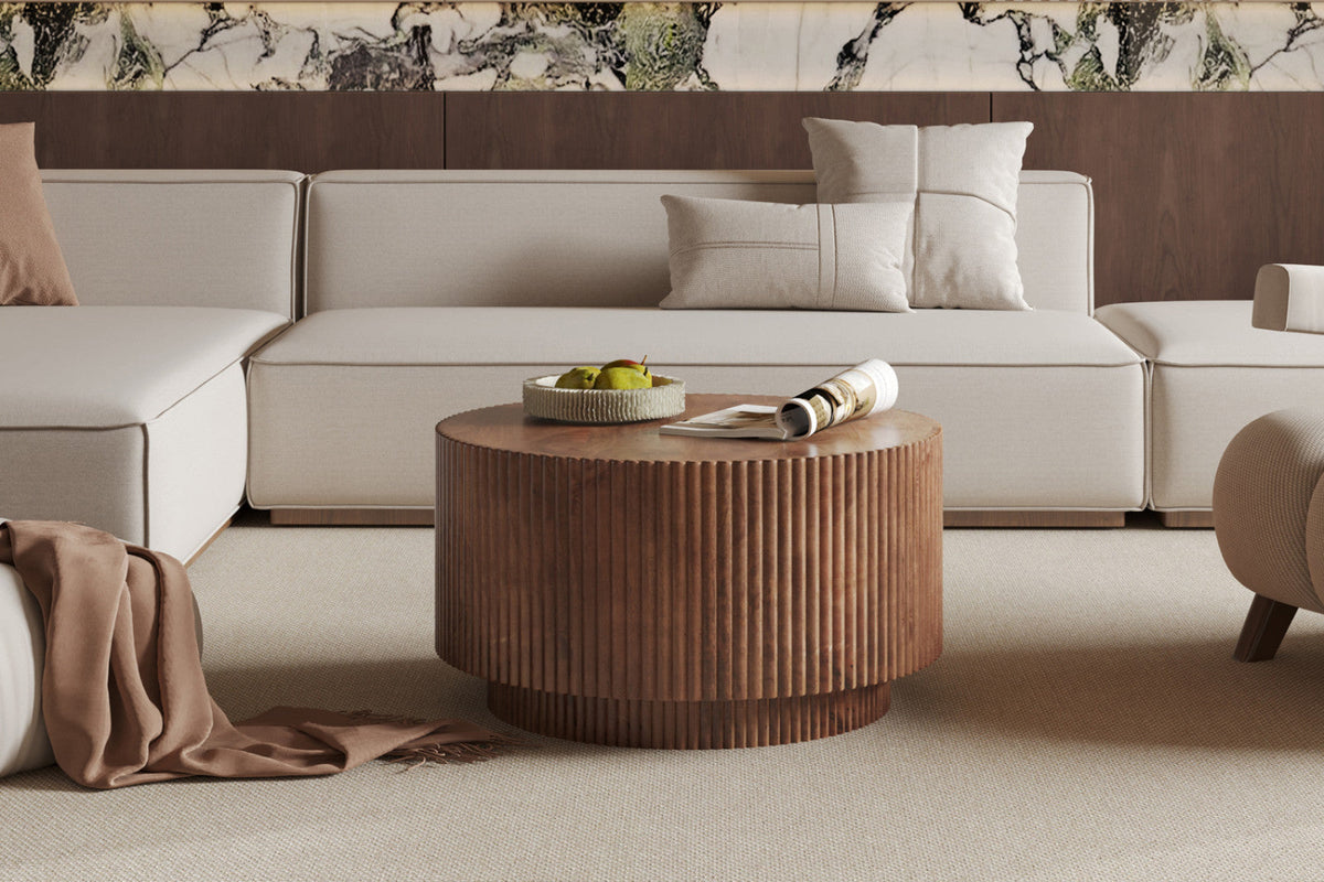 Table basse Victor – bois de manguier brun clair