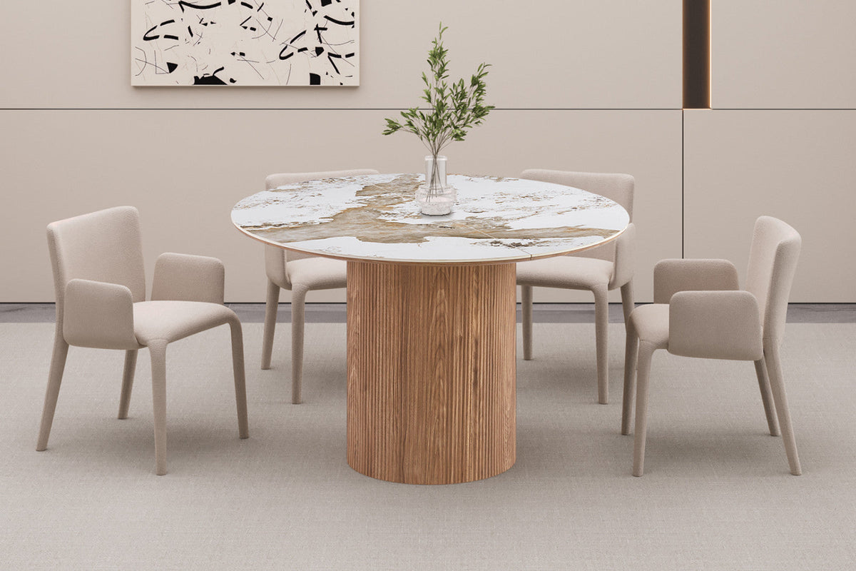Table extens. Evora – 120, pierre brillante pandora – 160/200 cm