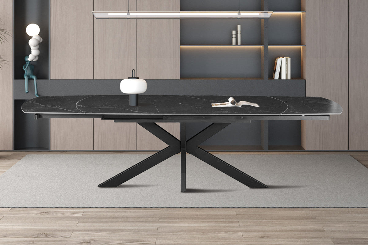 Table extensible Ares – Noir – vue 4