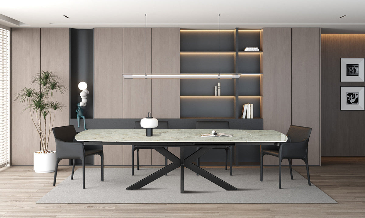 Table extensible Ares – Beige brillant – vue 2