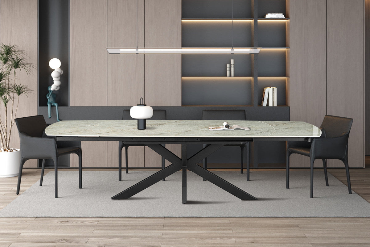 Table extensible Ares – Beige brillant – vue 4