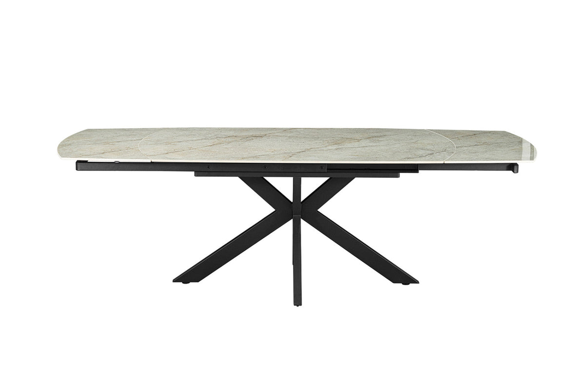 Table extensible Ares – Beige brillant – vue principale