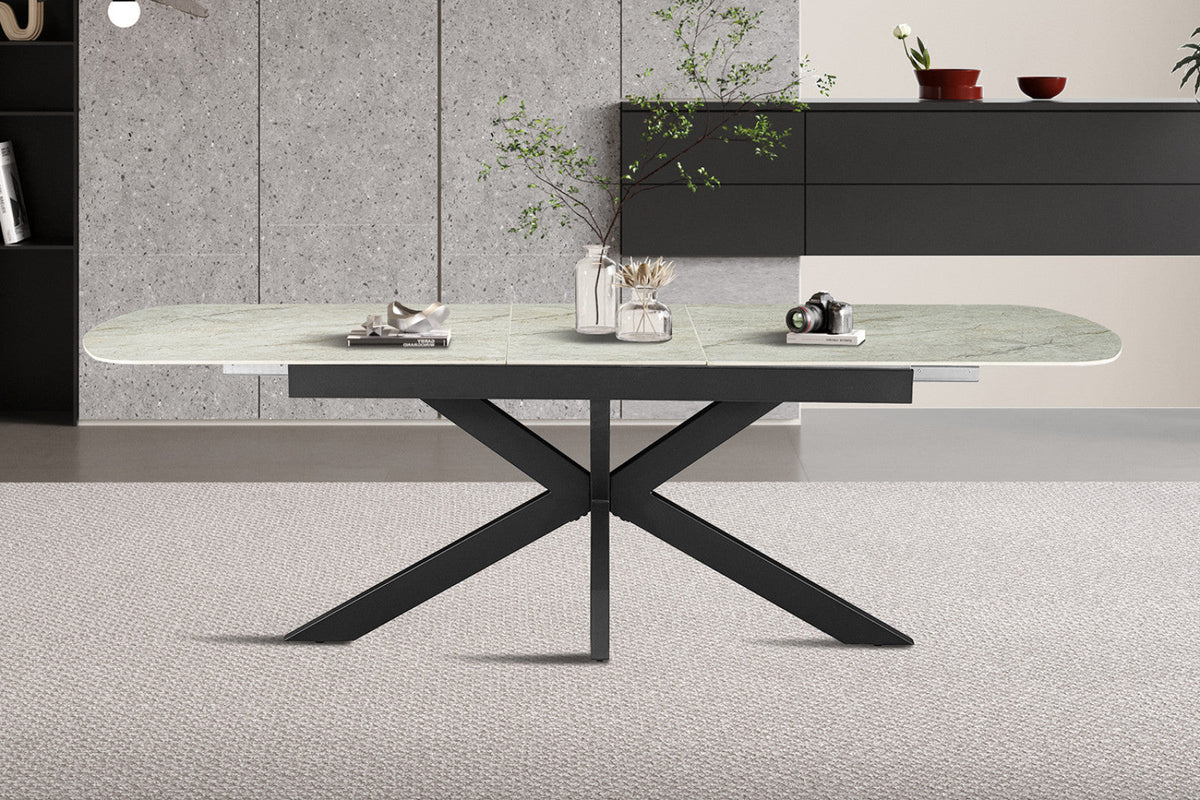 Table extensible Hestia – Beige brillant – vue 4