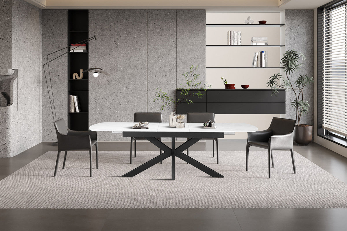 Table extensible Hestia – Blanc – vue 3