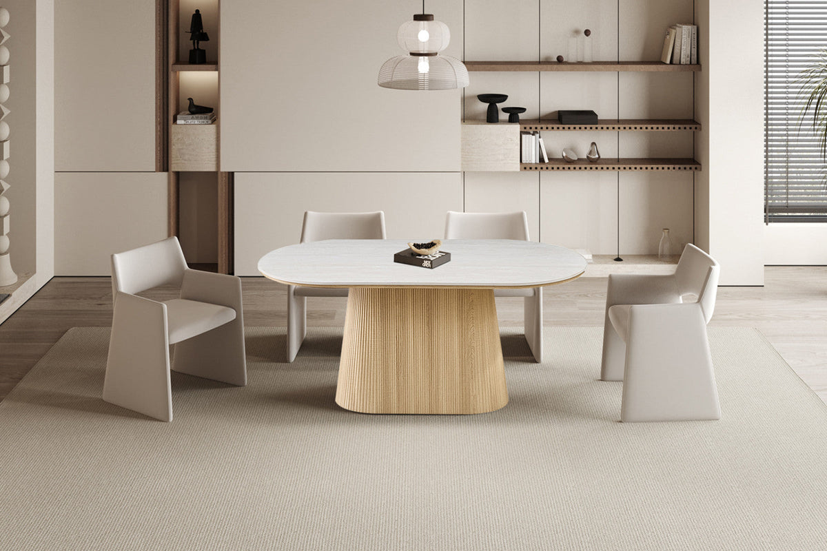 Table Vigo – Chêne naturel · baroque gris – vue 2