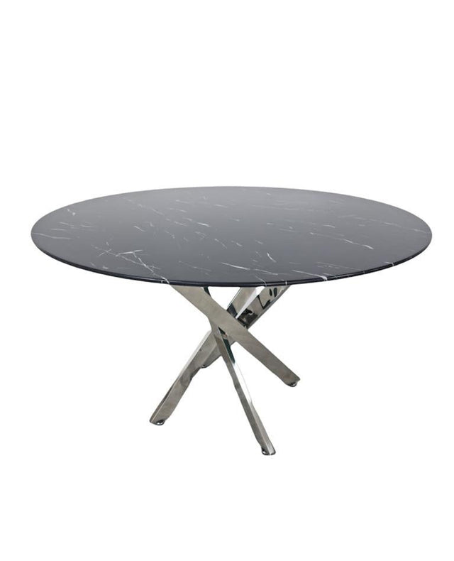 Table à manger Olivia ronde pied chrome - 801
