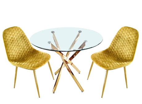 Table à manger Olivia ronde pied chrome - 801