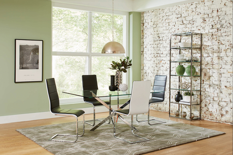 Table à manger Olivia pied transparent doré 150cm - 8017