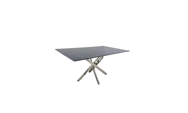 Table à manger Olivia pied chrome 150cm - 8017