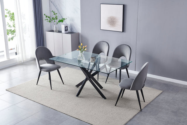 Table à manger Olivia pied chrome 150cm - 8017