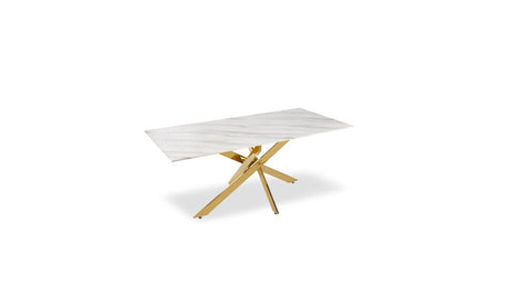 Table à manger Olivia transparent pied noir 150cm - 8017