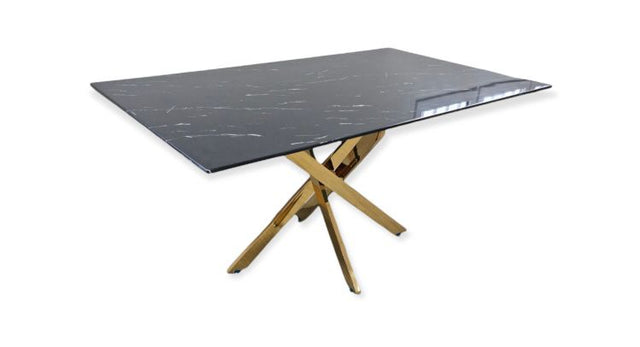 Table à manger Olivia pied chrome 150cm - 8017