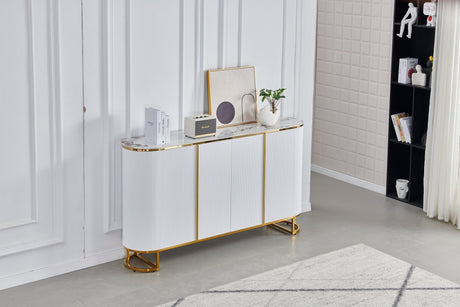 Buffet Esmée céramique pied doré 180cm - B21R