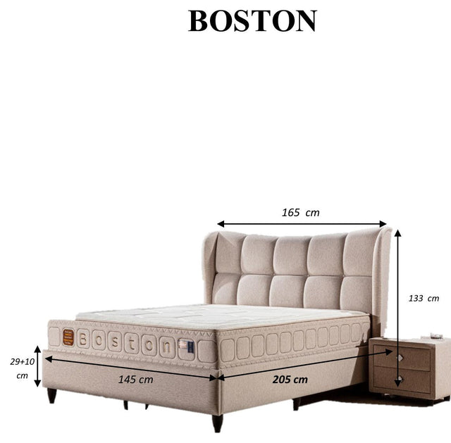 Lit coffre BOSTON - Dimensions 140x190