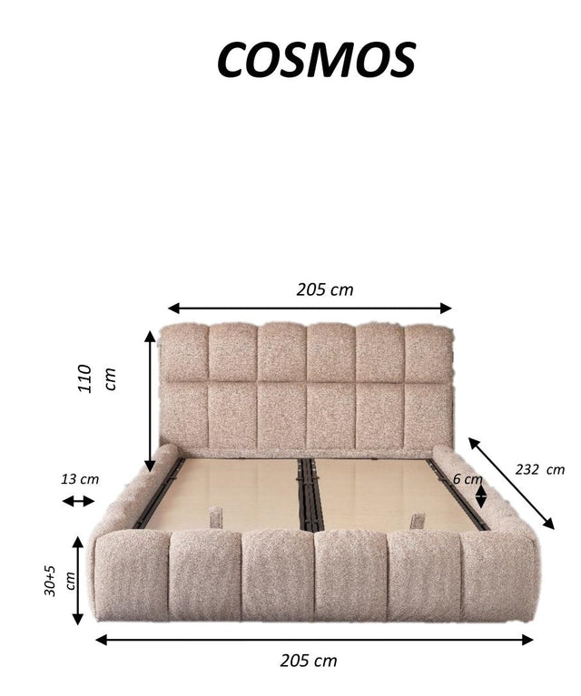 Lit coffre COSMOS - Dimensions 180x200