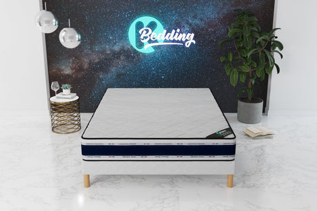 Ensemble BLUE MEMORY Sommier + Matelas Hauteur 22cm
