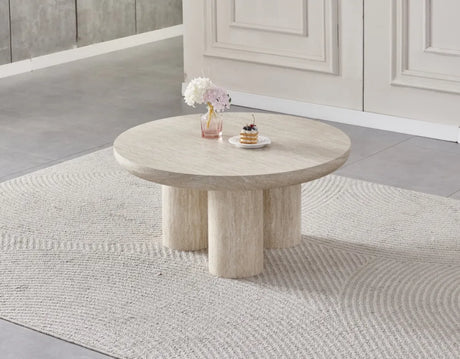 Table basse Maya noyer MDF ⌀ 90cm - TBA09