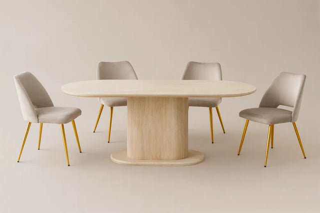 Table à manger Léa travertin MDF - TB16T1