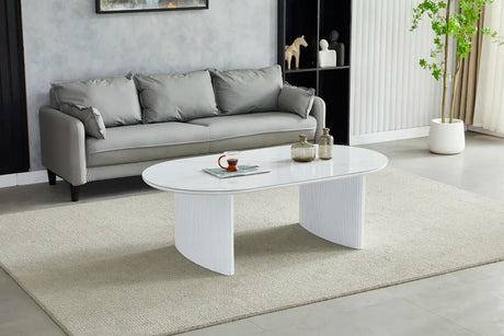 Table basse Joséphine céramique travertin 120cm - TBA2