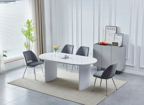 Table à manger Joséphine céramique travertin 180cm - TB21