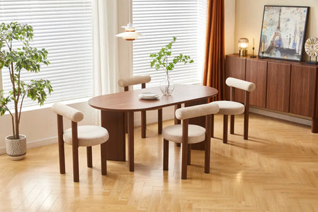 Table à manger Ambre noyer MDF - TB39Z1