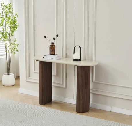 Console Calypso céramique travertin 120cm - C17