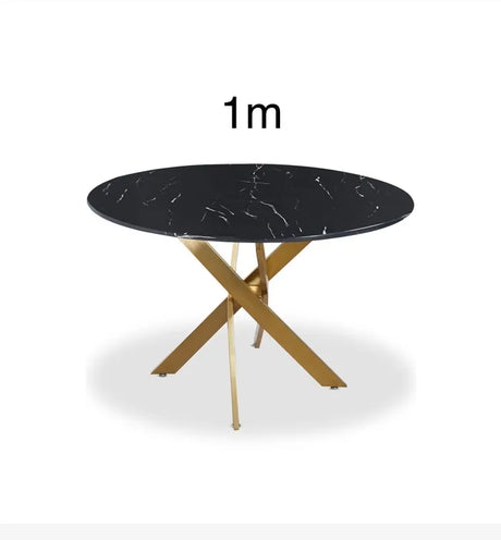 Table à manger Olivia ronde transparent pied chrome - 801
