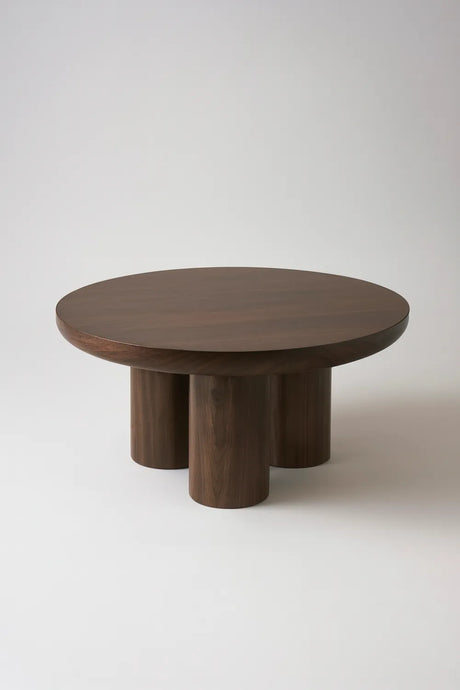 Table basse Maya noyer MDF ⌀ 90cm - TBA09