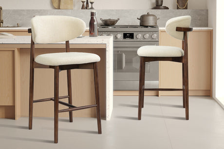 Chaise de comptoir Clara Frêne Noyer Ote Milan 103 Beige