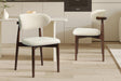 Chaise Clara Frêne Noyer Tissu Ote Milan 103 Beige