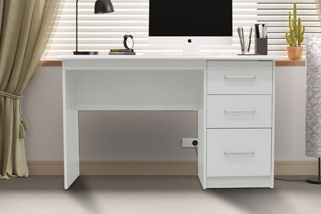 Bureau Mateo 3 tiroirs Blanc
