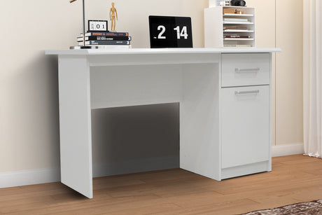 Bureau Milou 1 tiroir 1 porte Blanc