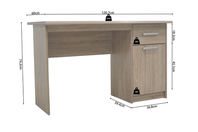 Bureau Milou - dimensions