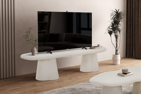 Meuble TV Faro 160 cm Organique Ciment - vue 2