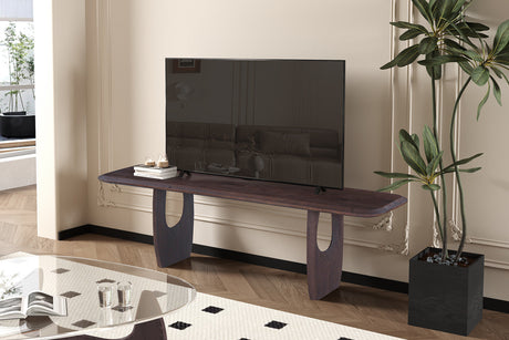 Meuble TV Braga Bois de manguier Brun foncé - vue 2
