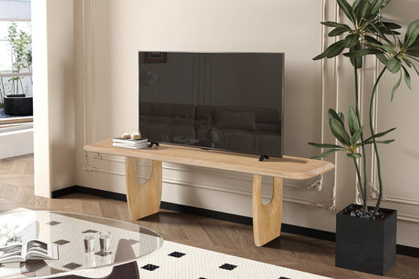 Meuble TV Braga Bois de manguier Amande - vue 2