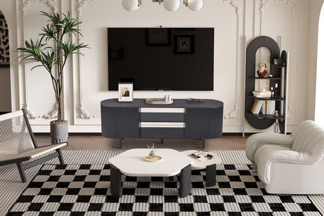 Meuble TV Lagos 160 cm Décor Brun foncé - vue 2