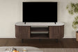 Meuble TV Vigo 160 cm Décor Chêne Foncé Shakespear Beige