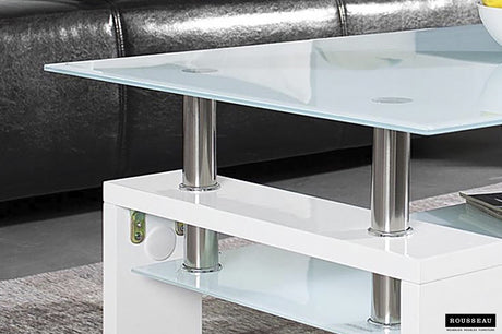 Table basse Alana Blanc laqué - vue 2