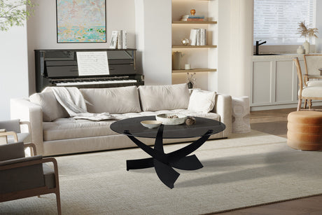 Table basse Weston Ronde Verre clair gris - vue 2