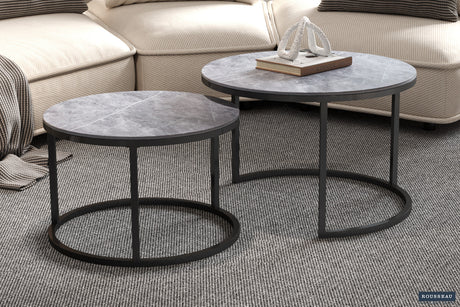 Table basse Boston Décor Verre Gris Pierre
