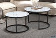 Table basse Boston Décor Verre Marbre Blanc